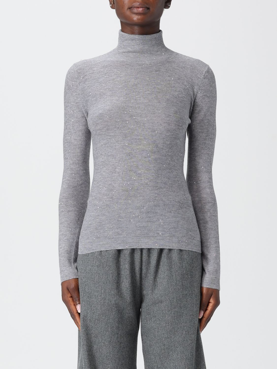 Fabiana Filippi Sweater Woman Color Grey In Gray