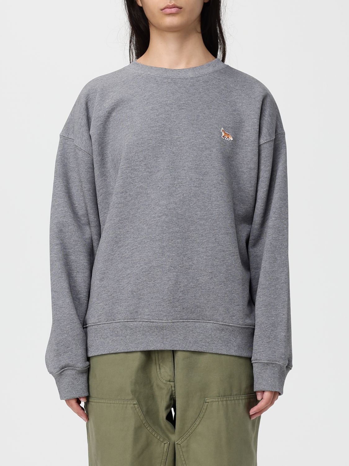 Maison Kitsuné Sweatshirt  Woman Color Grey In Gray