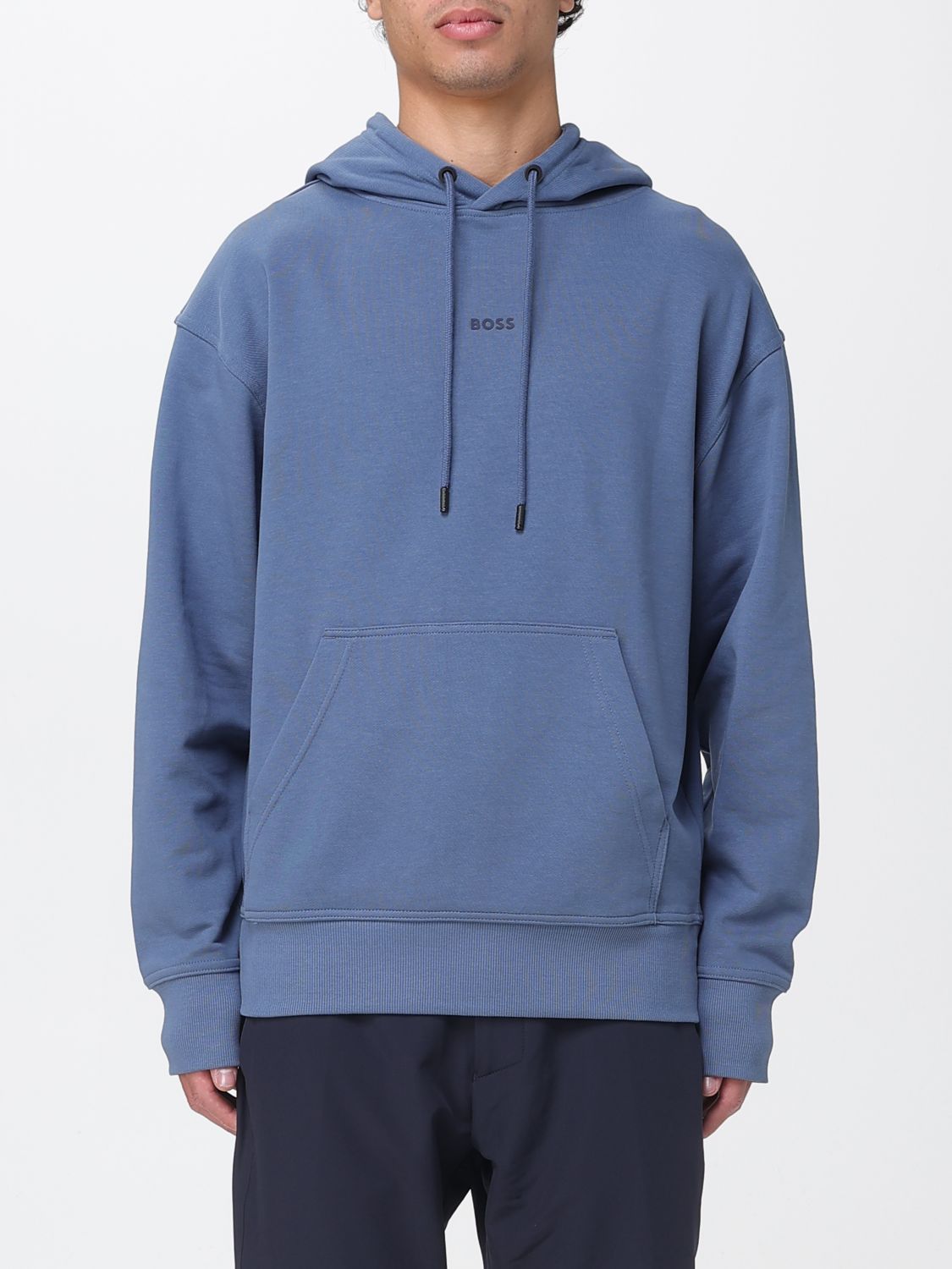 Hugo Boss Sweatshirt Boss Men Color Gnawed Blue In Blue