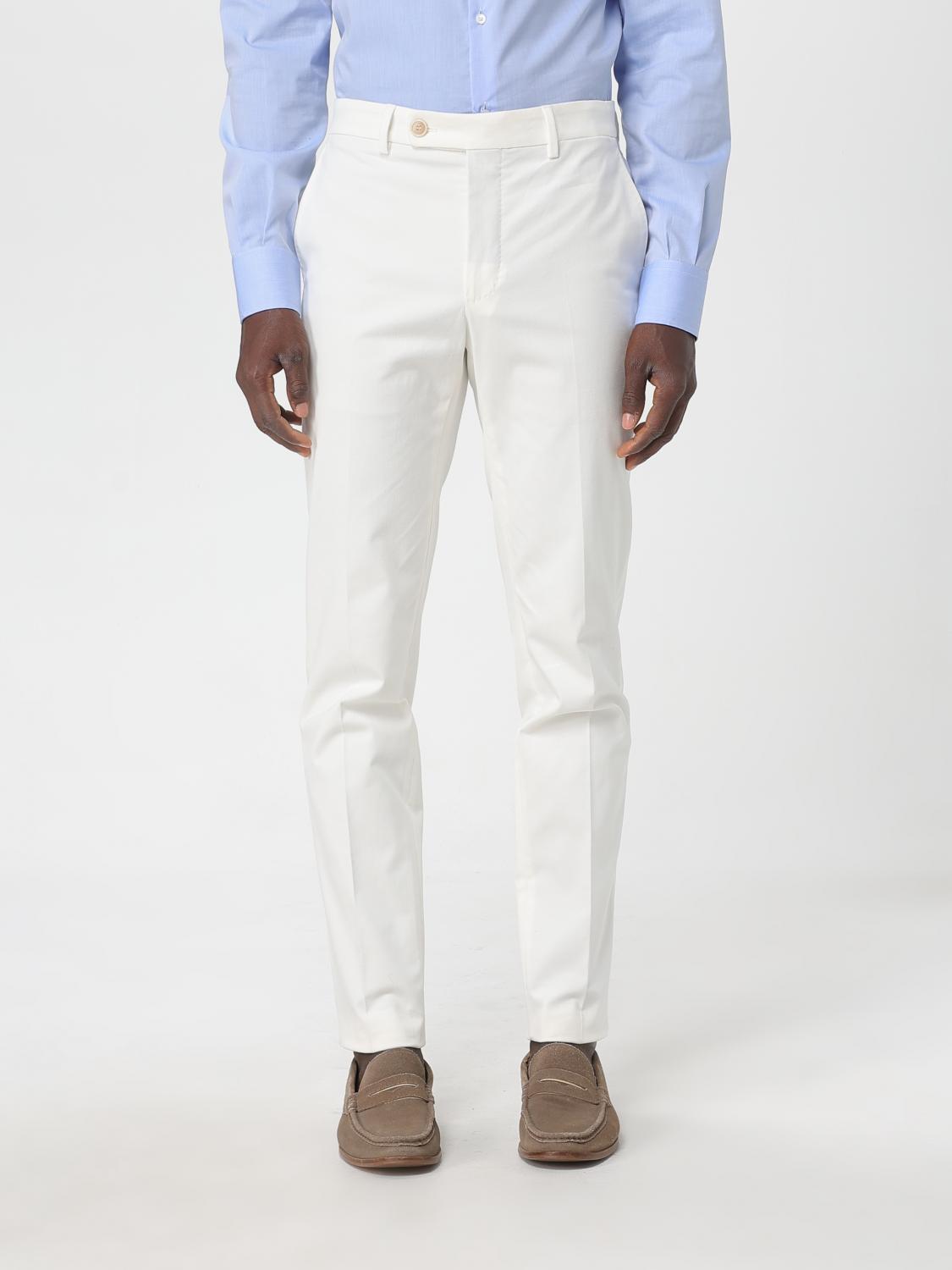Incotex Belt Loops Trousers In White
