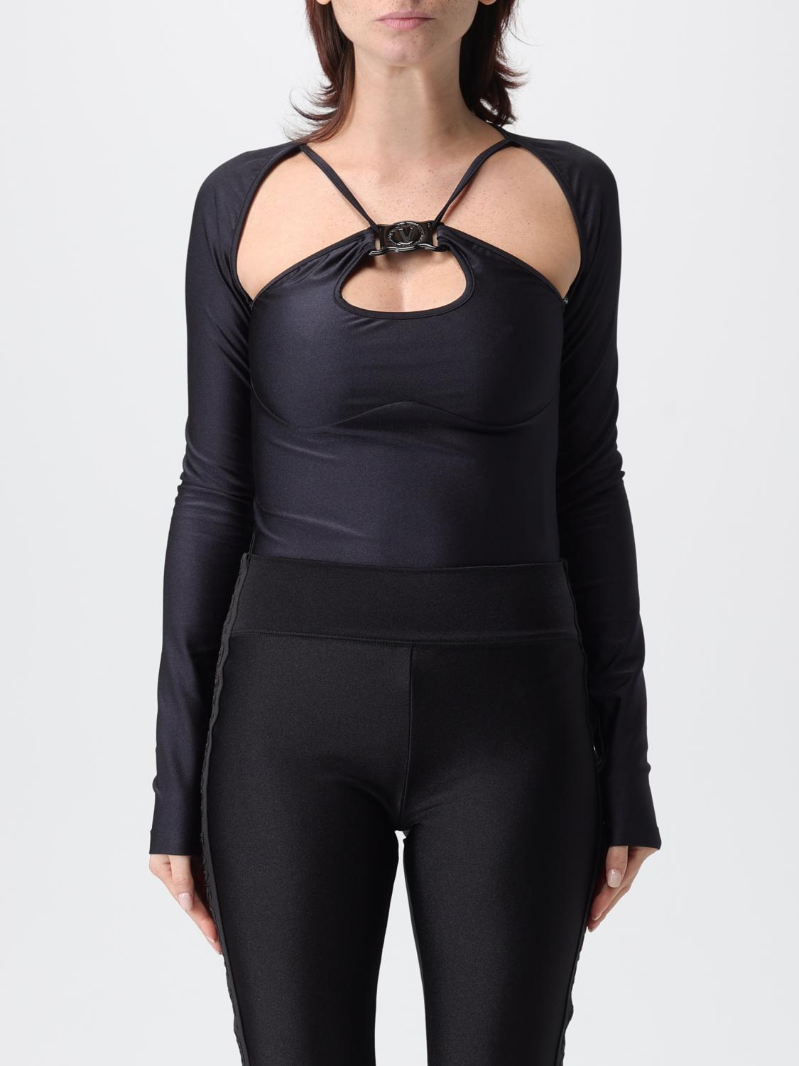 VERSACE JEANS COUTURE Top Woman color Black　VERSACE JEANS COUTURE トップ ウーマン カラー ブラック VERSACE