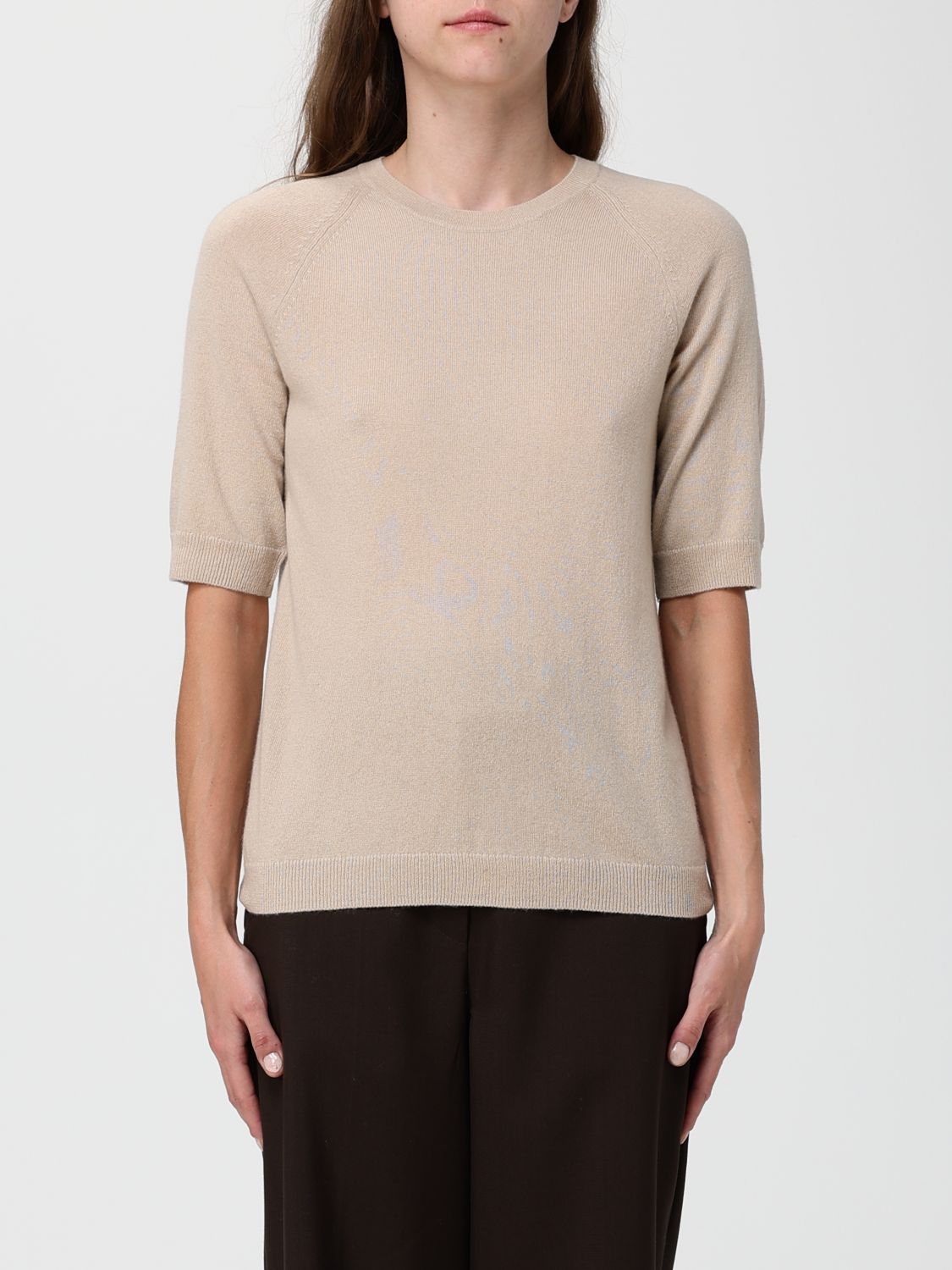 Mm Max Mara Sweater  Woman Color Beige In Neutral