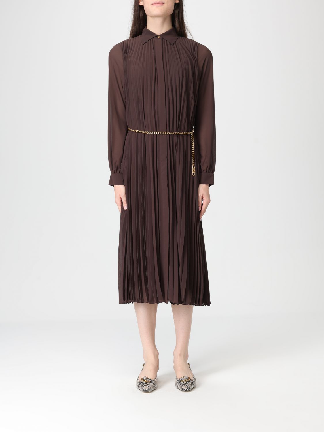 Abito plissettato con cintura Michael Kors