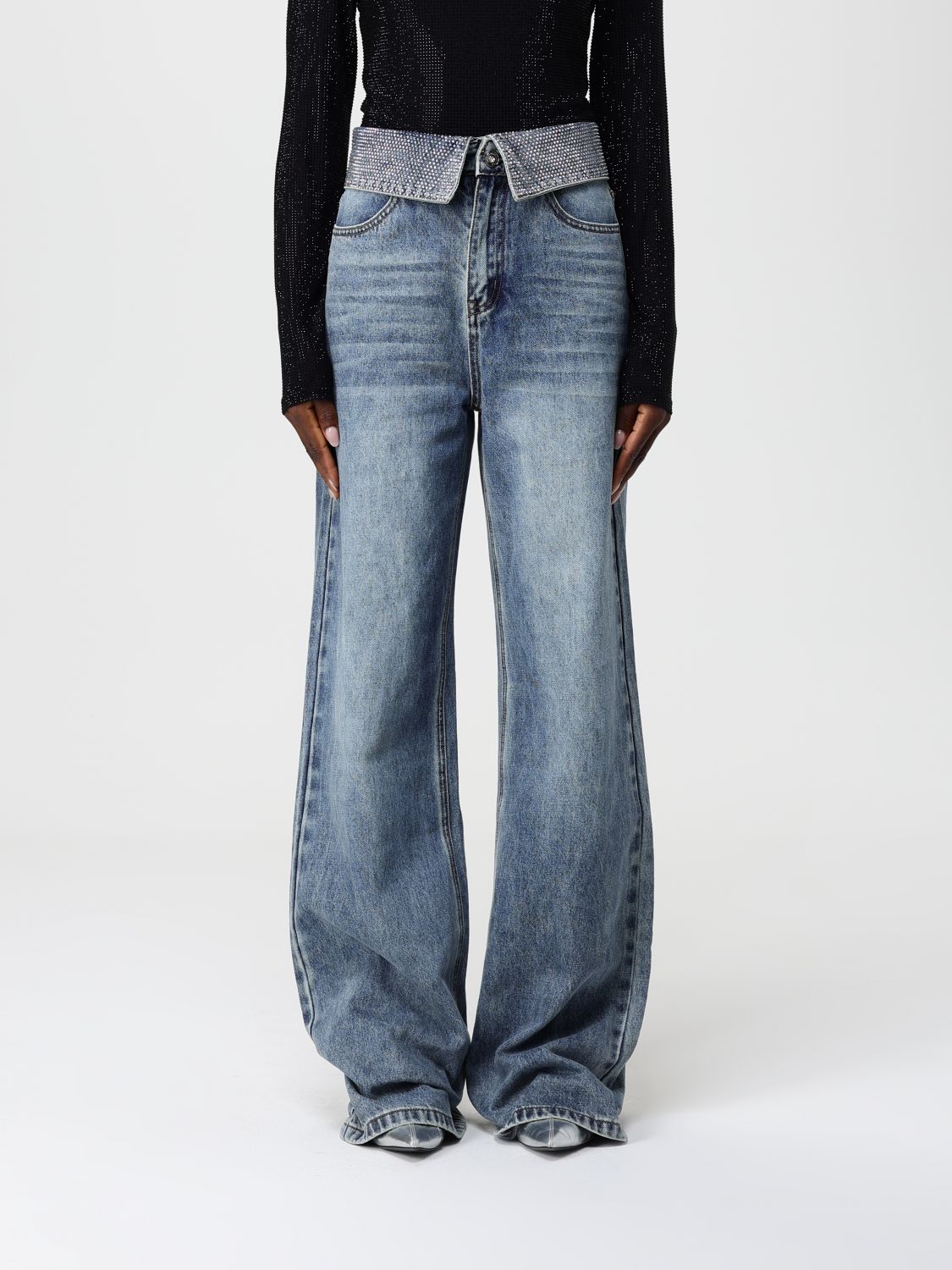 Twenty Four Haitch Jeans Twenty Fourhaitch Woman Color Denim In Blue