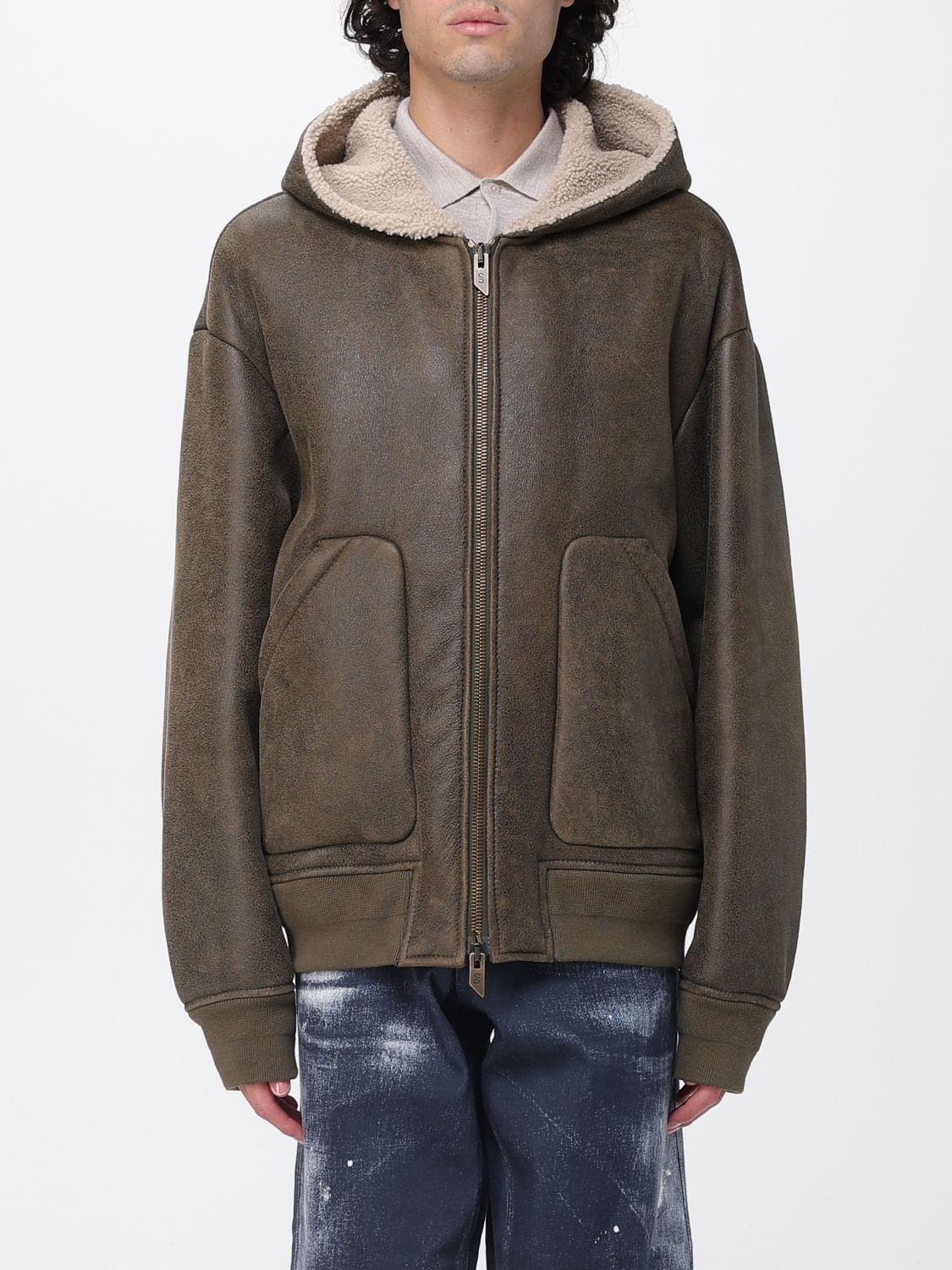 Salvatore Santoro Jacket  Men Color Military In Brown