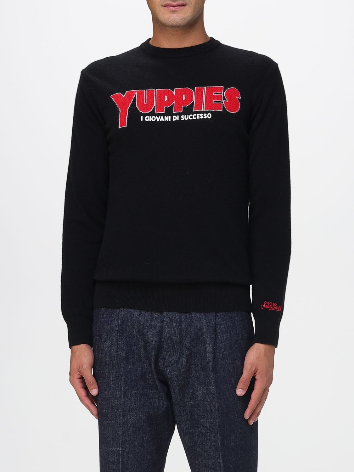 Mc2 Saint Barth Embroidered Heron Sweater In Multi