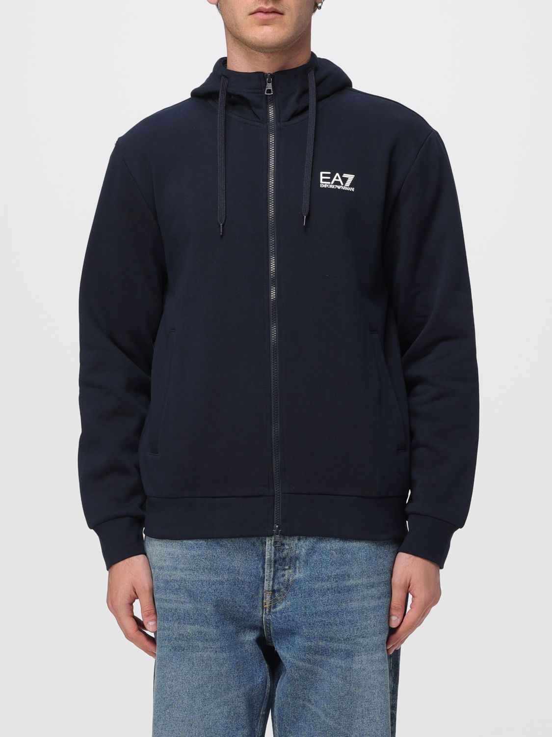 Ea7 Sweater Men Color Blue