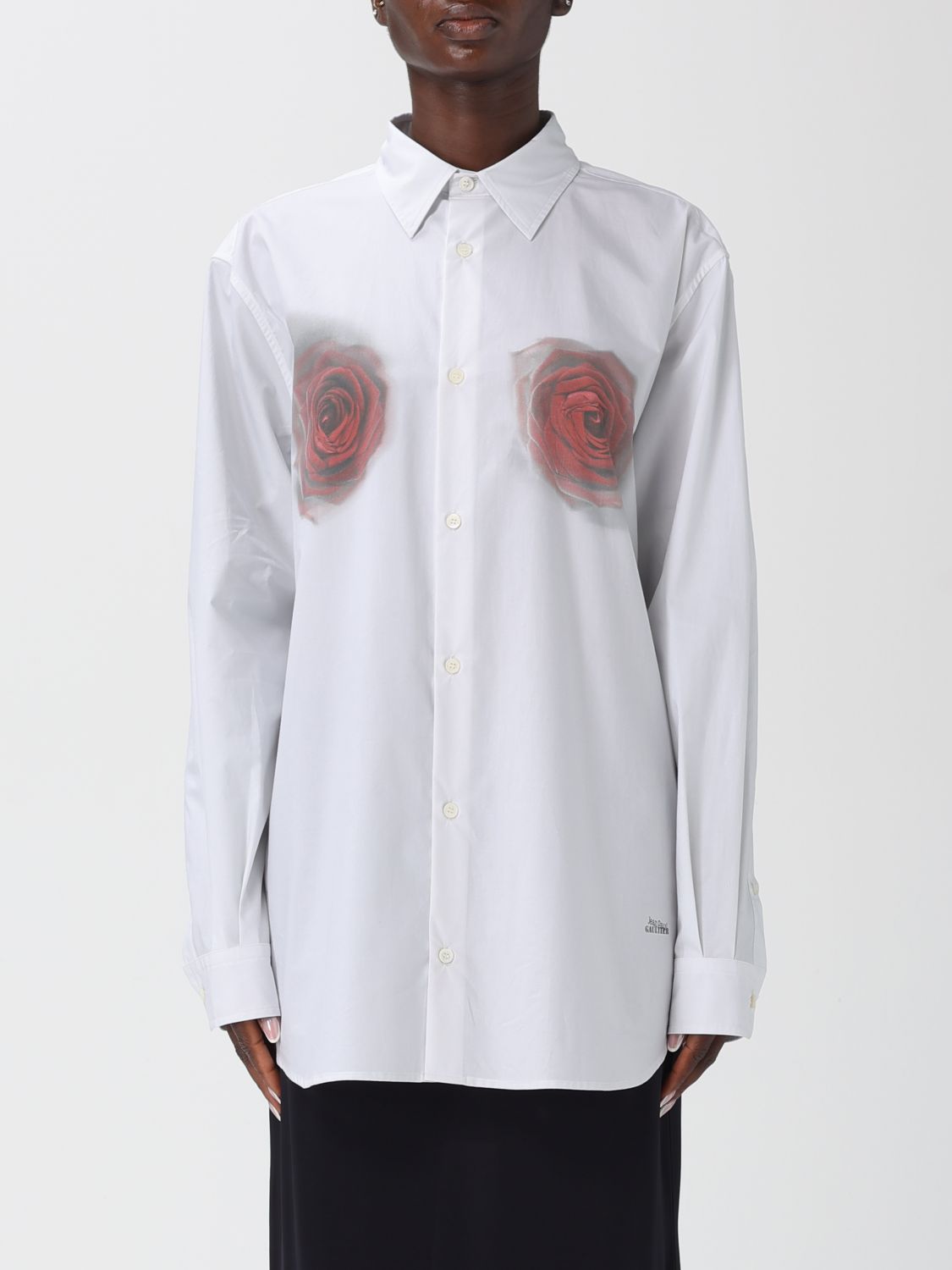 Jean Paul Gaultier White 'the Blurry Roses Print' Shirt In White