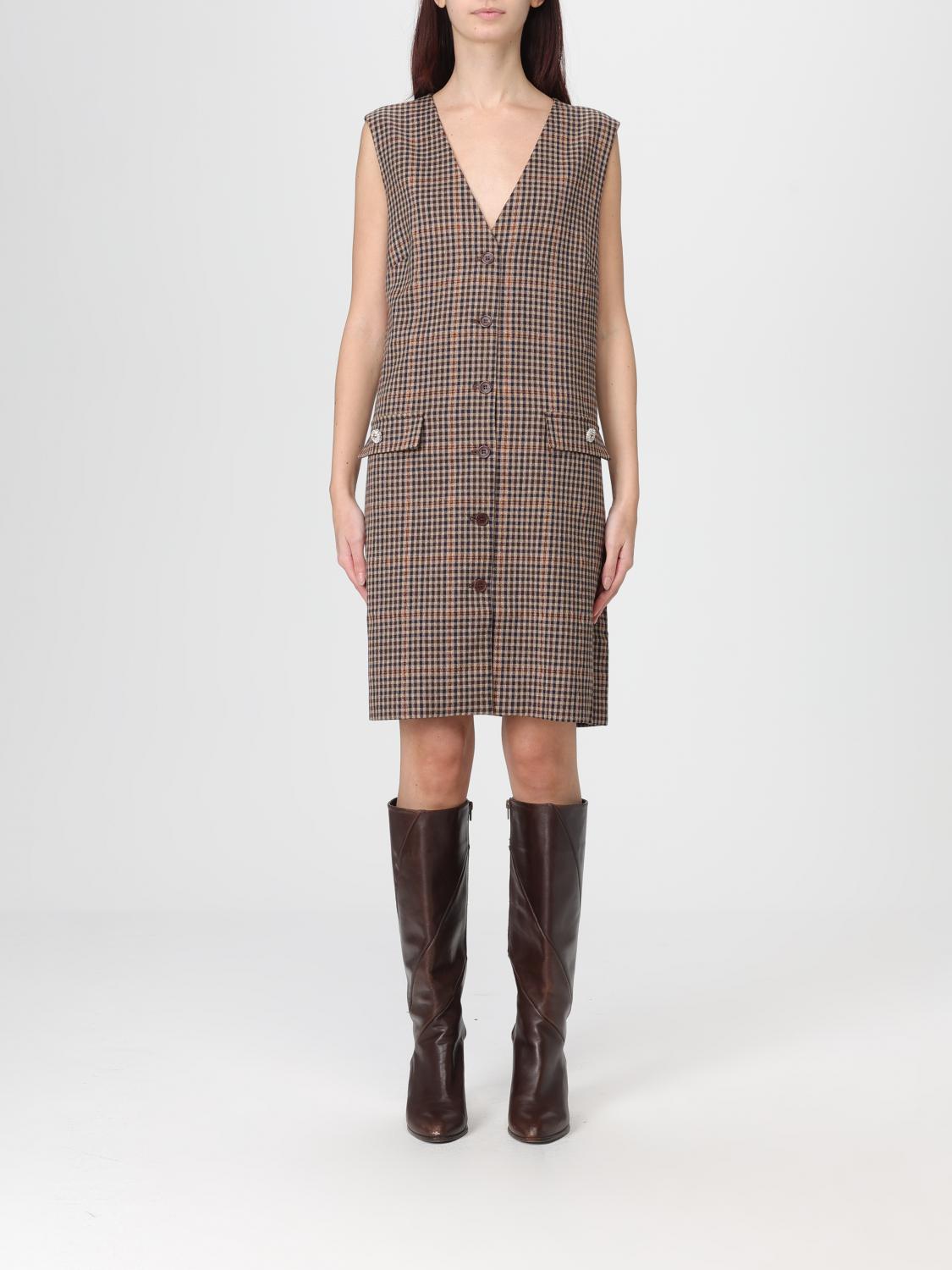 Liu •jo Checked Midi Dress In Multi