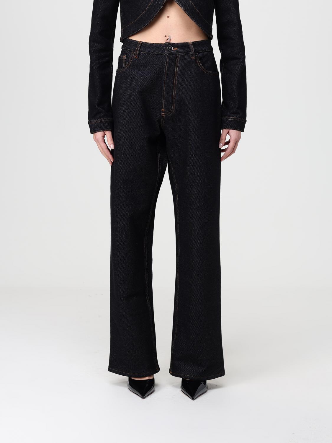 Alaïa Jeans  Woman Color Black In Black