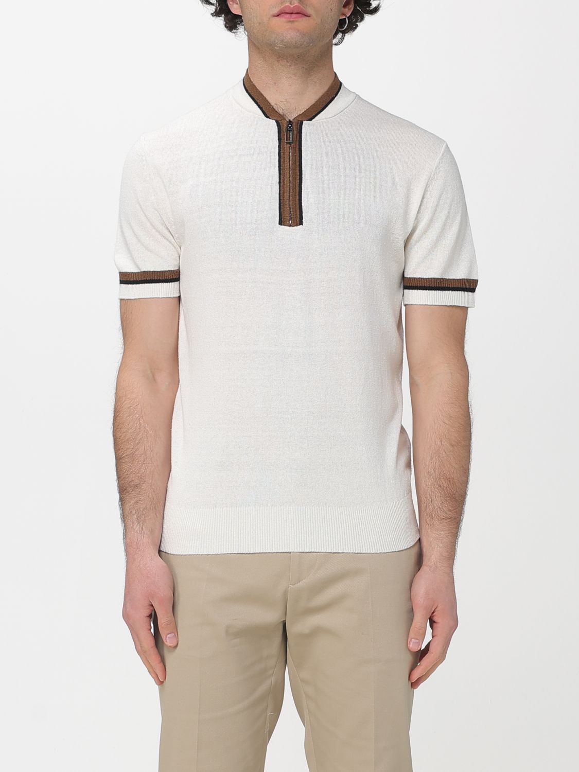 PAOLO PECORA Silk Polo Shirt