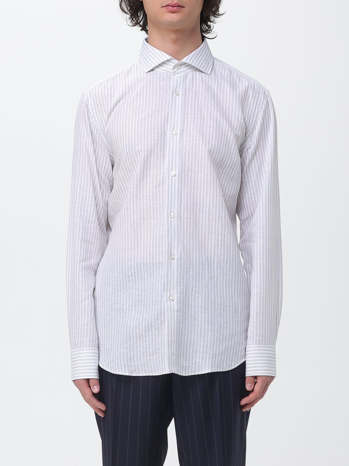 Boss Striped Linen Shirt