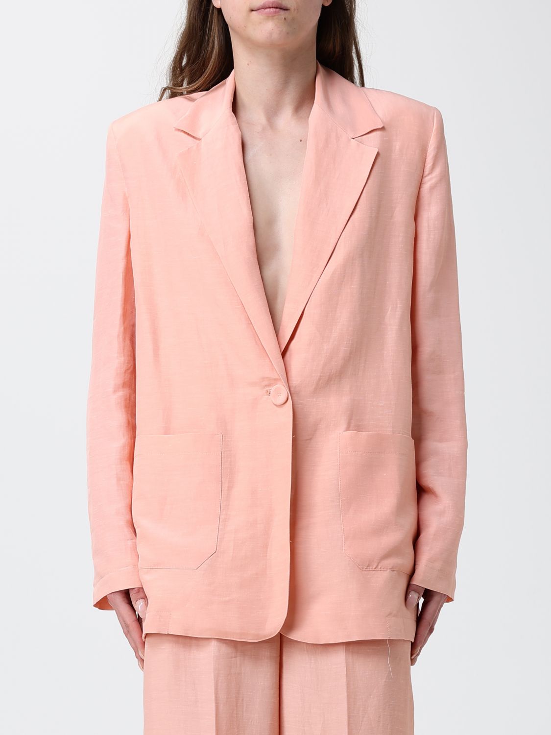 HANITA Blazer a monopetto in misto lino