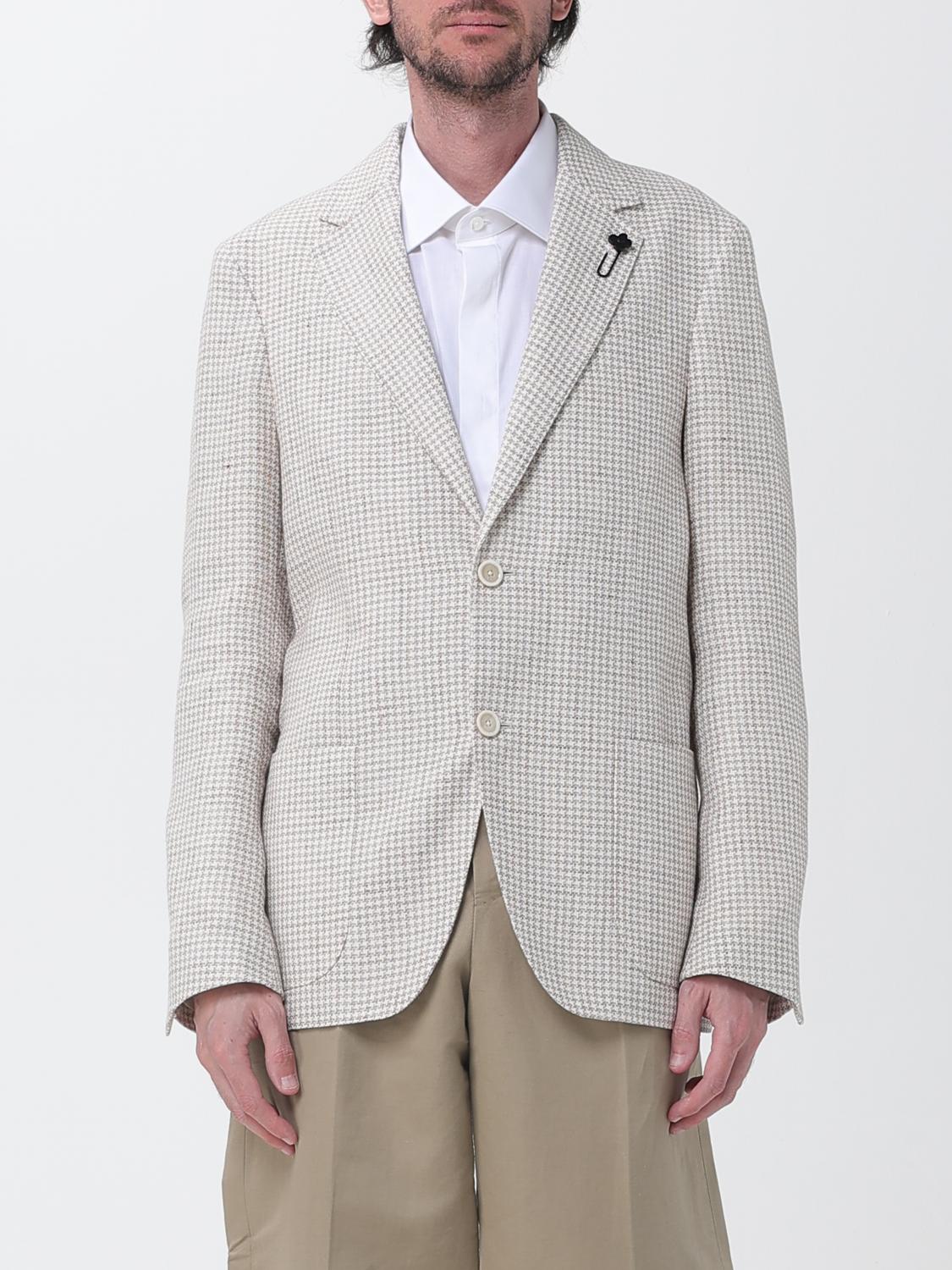 LARDINI Single-Breasted Blazer in Virgin Wool LARDINI