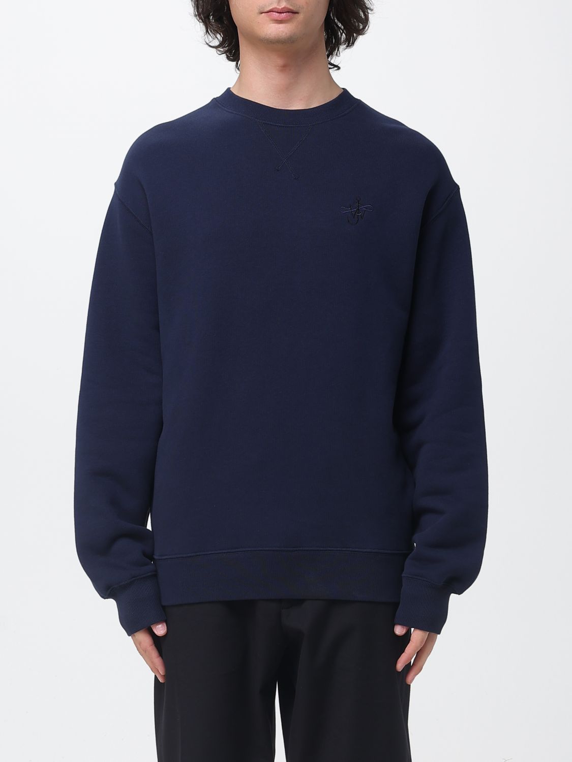 JW ANDERSON Cotton Crewneck Sweatshirt with Logo　JW ANDERSON ロゴ入りコットン クルーネック スウェットシャツ JW