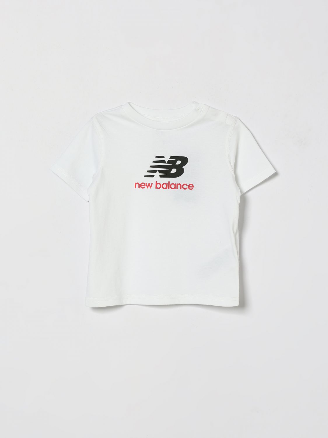 NEW BALANCE T-shirt in jersey di cotone con logo stampato