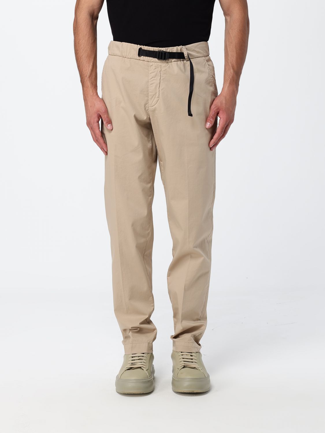 PEUTEREY Stretch-Baumwollhose mit Kordelzug und geradem Bein