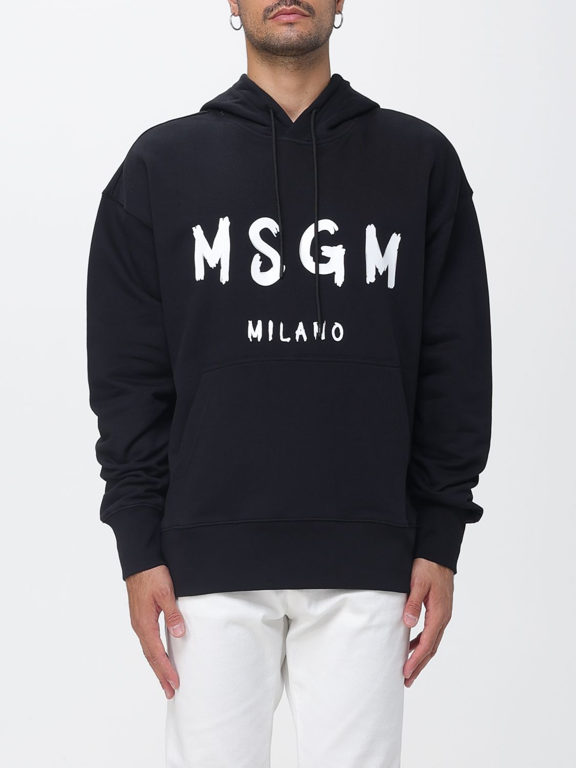 Msgm Sweatshirt With Logo In Black