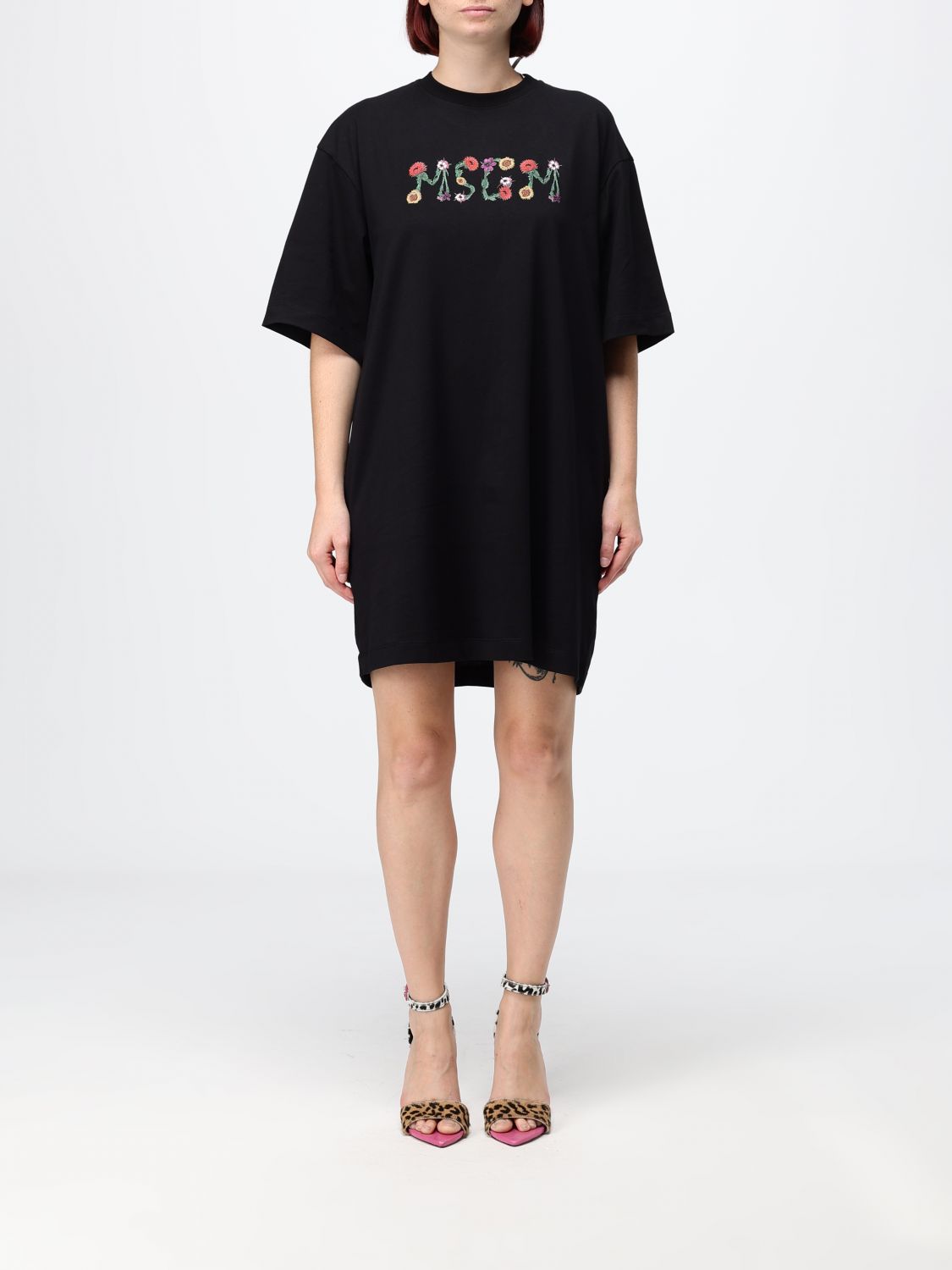 Msgm ドレス レディース カラー ブラック In Black