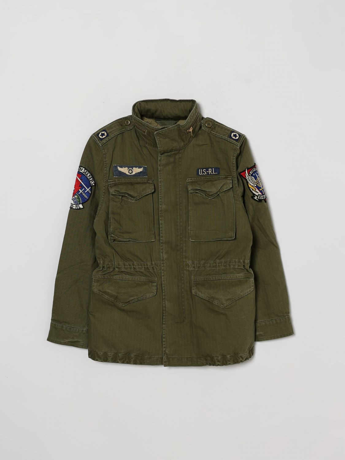 POLO RALPH LAUREN Utility-Parka für Jungen aus Baumwolle mit Schulterklappen