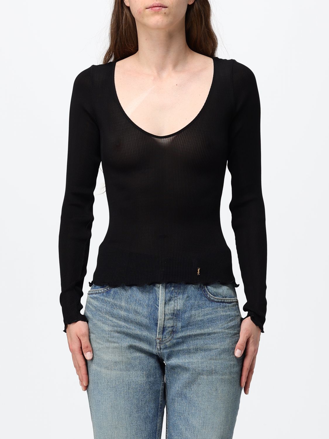 SAINT LAURENT Top Donna colore Nero