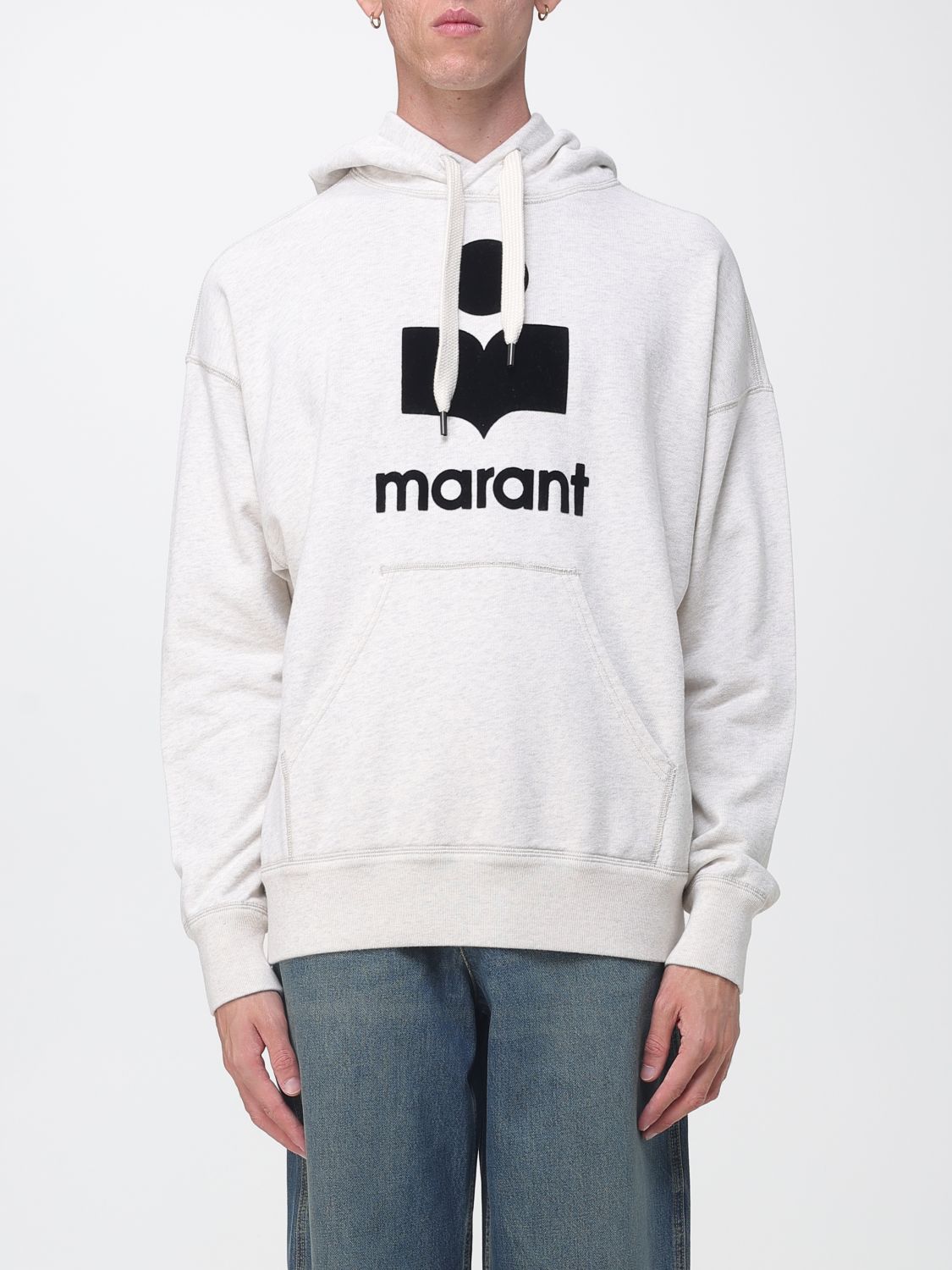 ISABEL MARANT Relaxed Fit Hoodie in Cotton with Contrast Logo
