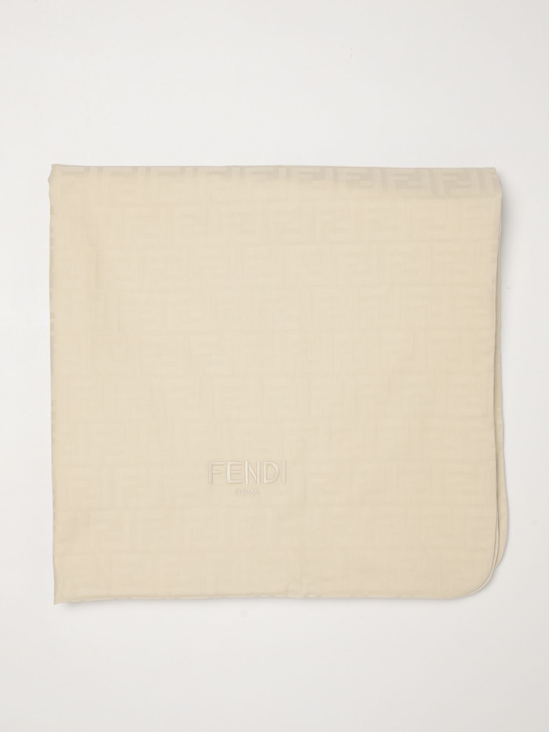 FENDI Baby-Krippendecke aus Baumwolle für Jungen mit Jacquard-FF-Monogramm