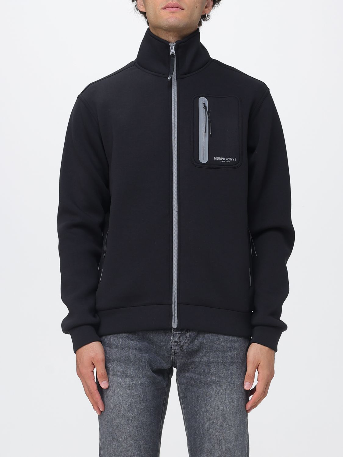 Murphy & nye High Neck Full-Zip Neoprene Sweatshirt